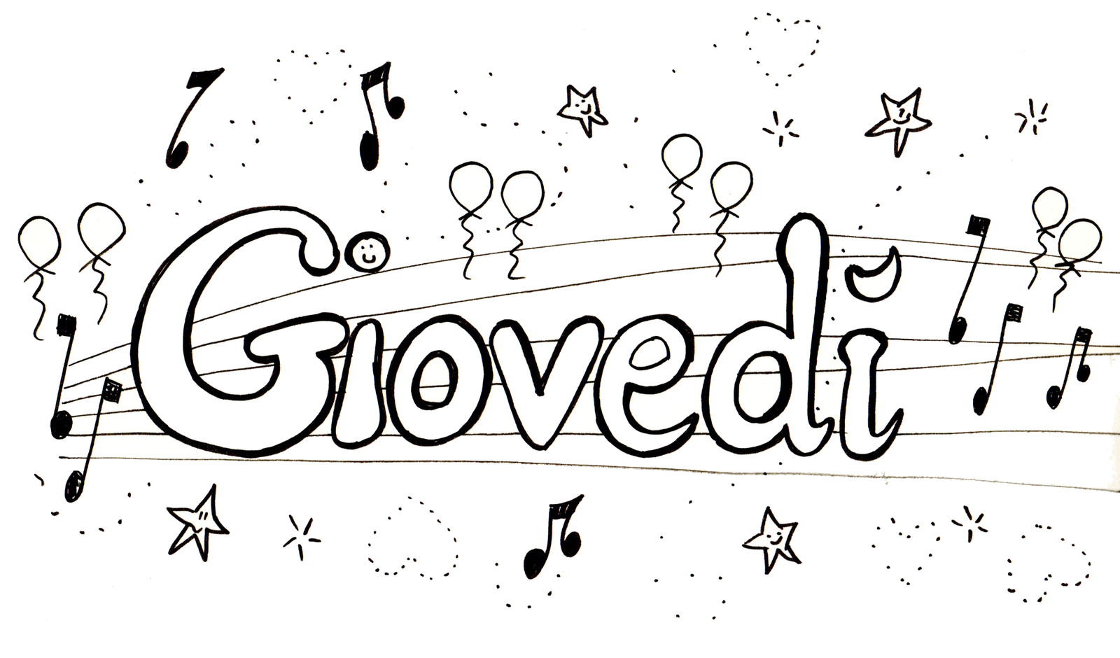 Giorni della settimana da colorare: giovedì