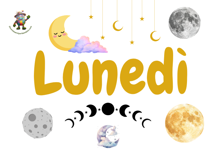 Giorni della settimana da colorare lunedì