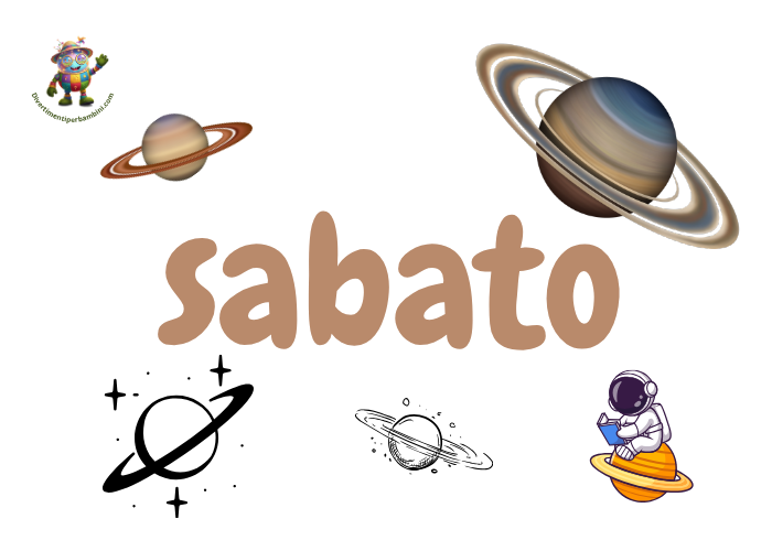 Giorni della settimana da colorare sabato